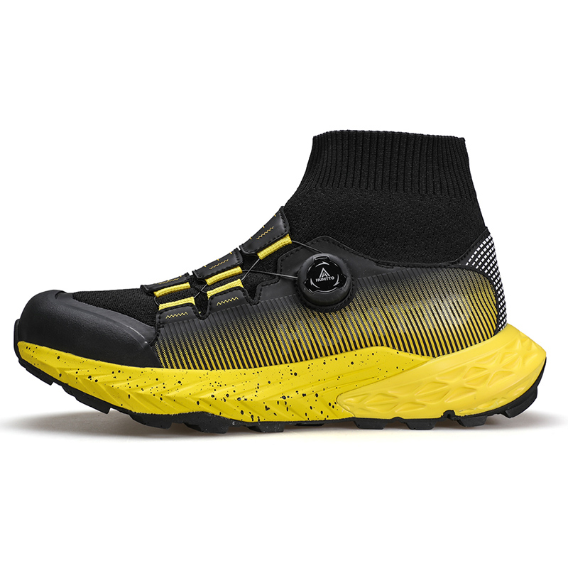 

HUMTTO Высокие уличные кроссовки мужские черно-желтые, цвет Black Yellow