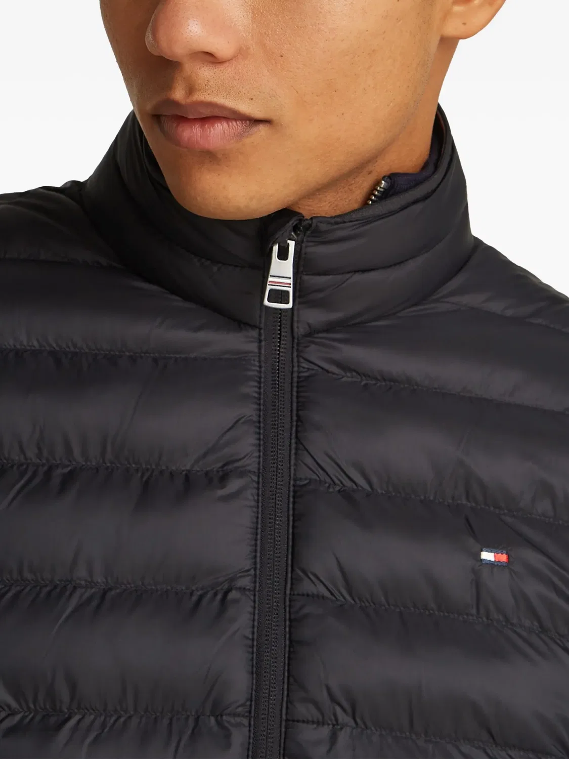 Стеганая куртка на молнии, черная Tommy Hilfiger, черный — фото 3