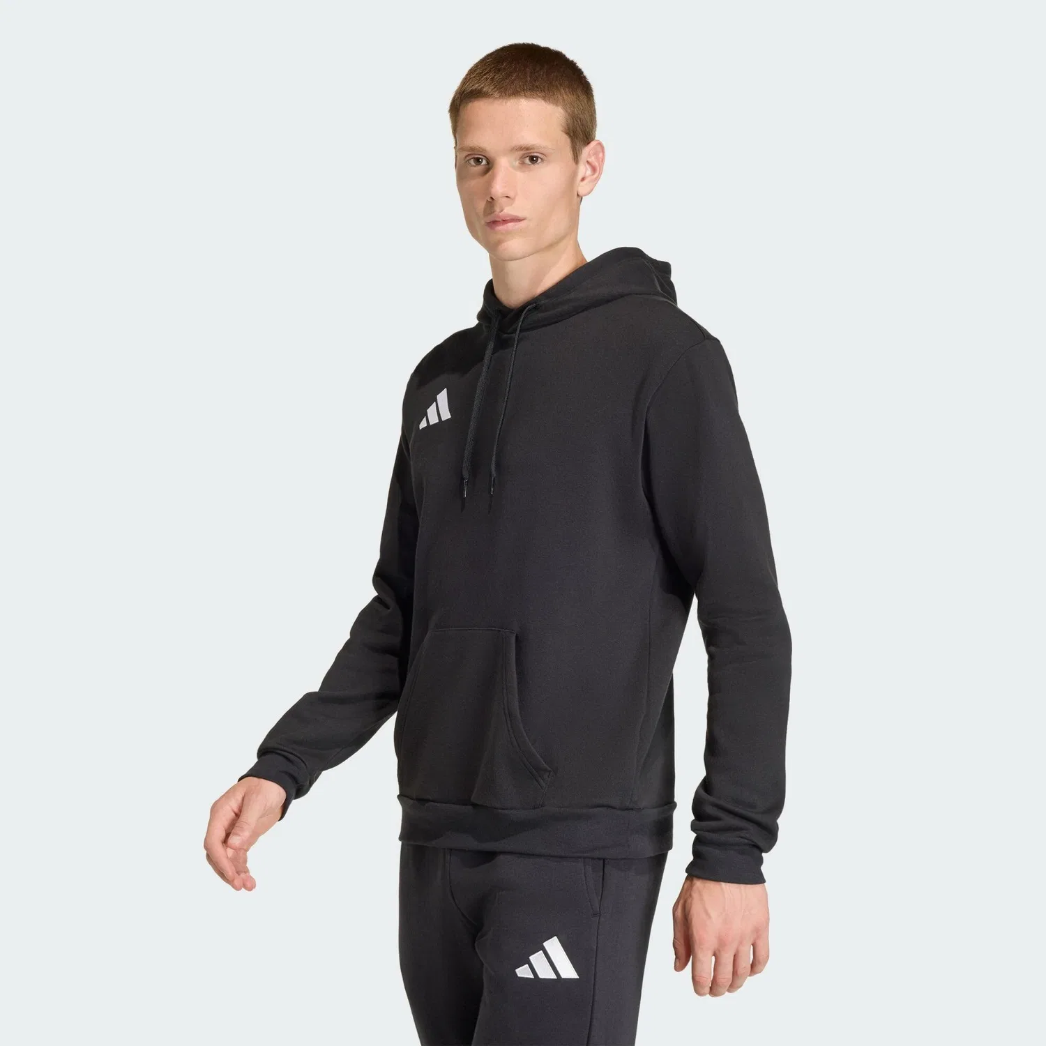Мужское флисовое худи Entrada26 Adidas, Schwarz Weiß