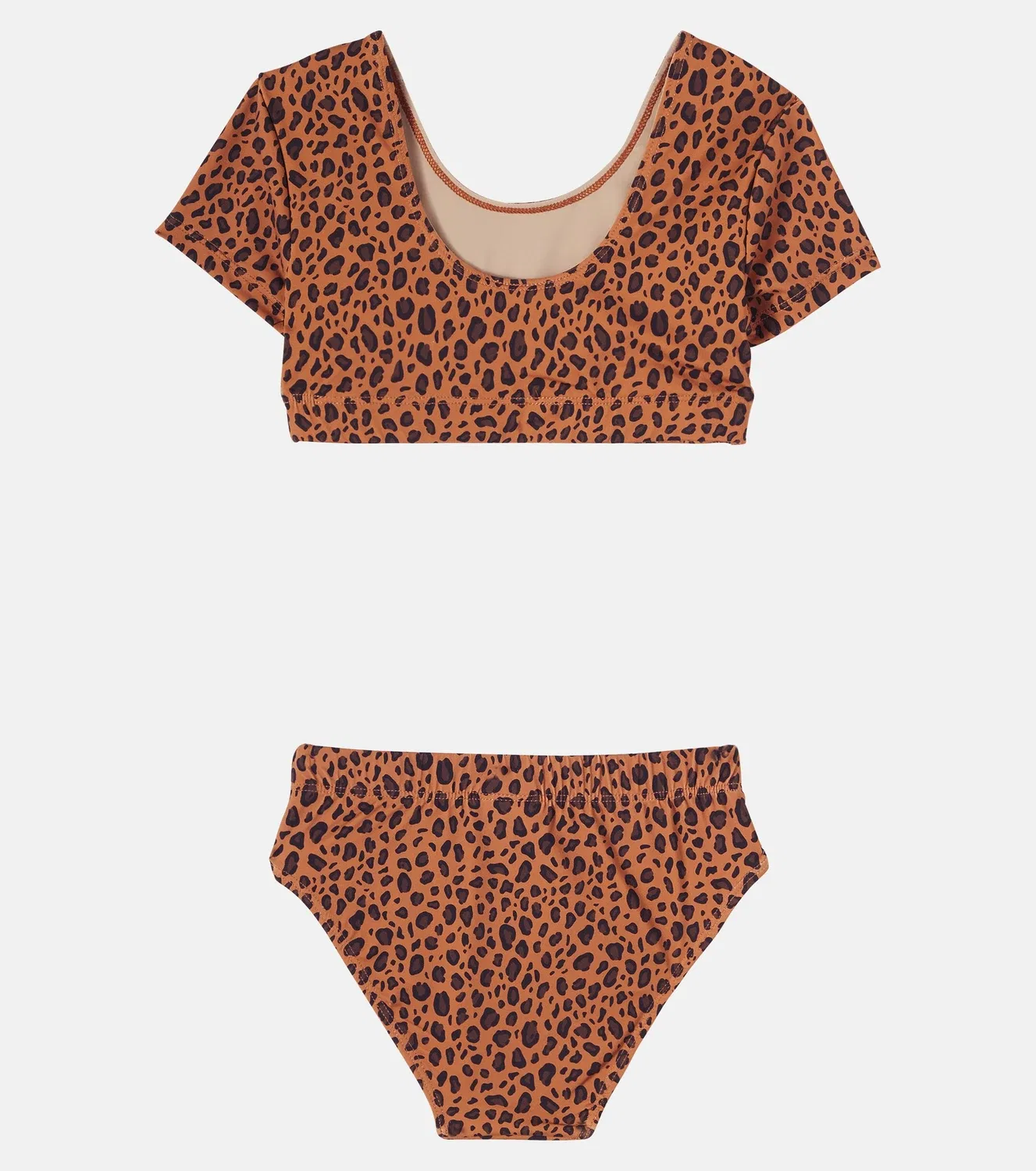 Комплект бикини с принтом Mini Animalistic Print Tinycottons, коричневый — фото 2