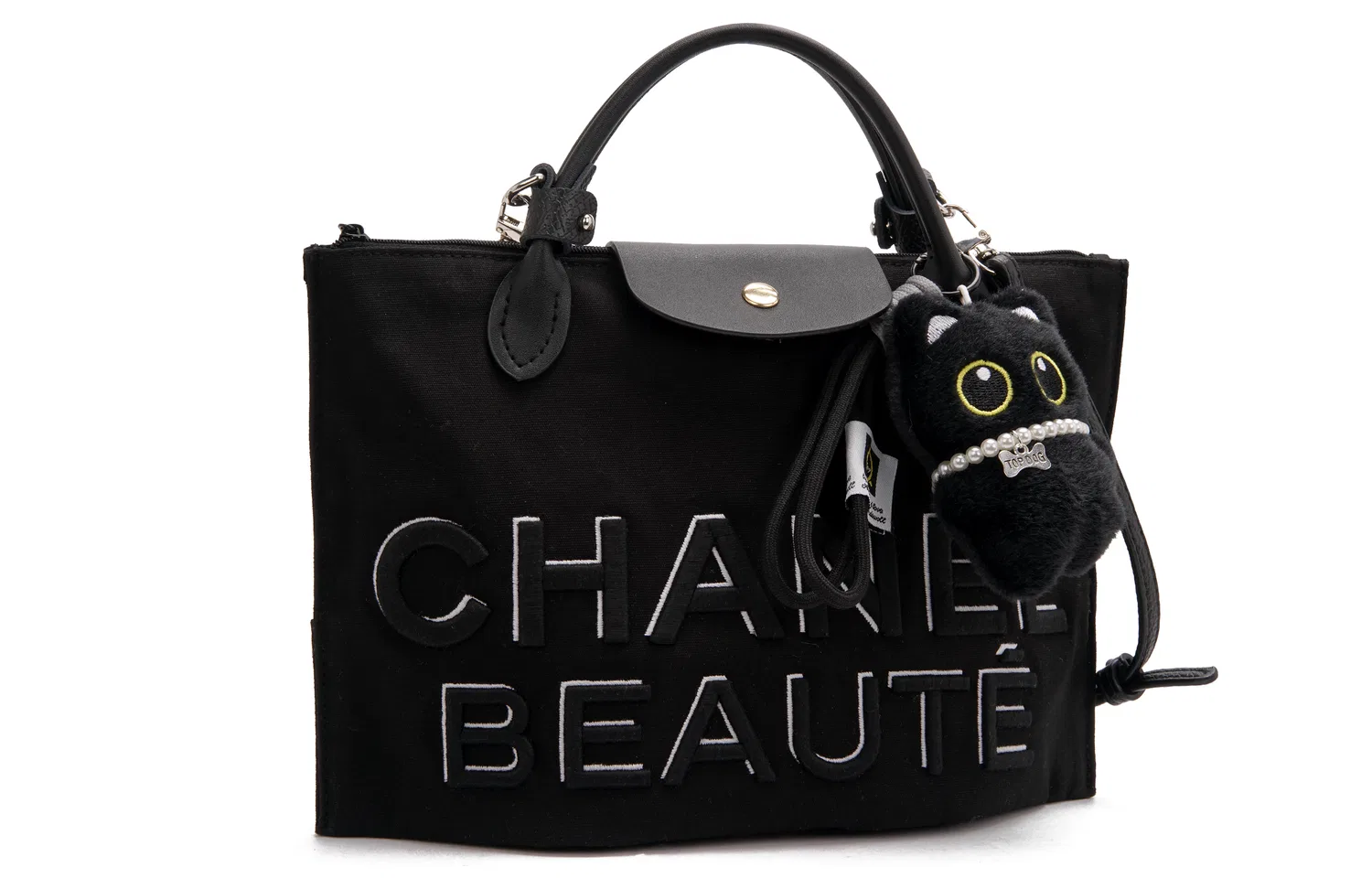 Женская косметичка из канваса Black Sugar Kitten, Jinx, Doll, Premium Refined, Elegant Romantic, CHANEL, Black — фото 2