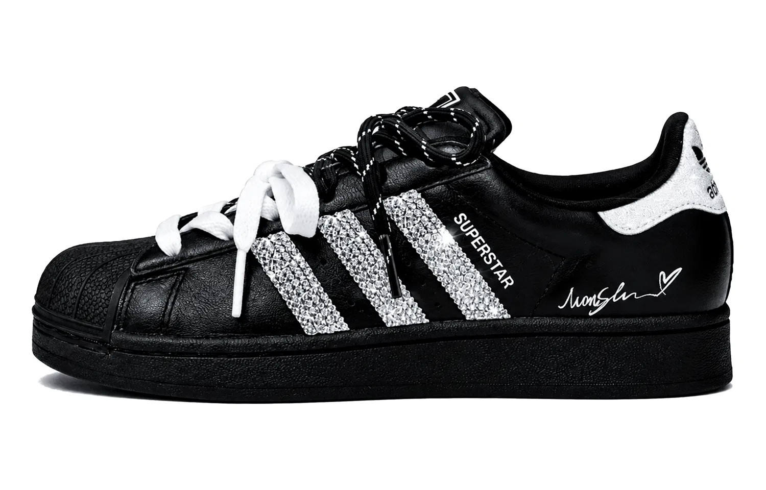 Детские кеды с закрытым носом Adidas Originals Superstar, Черный