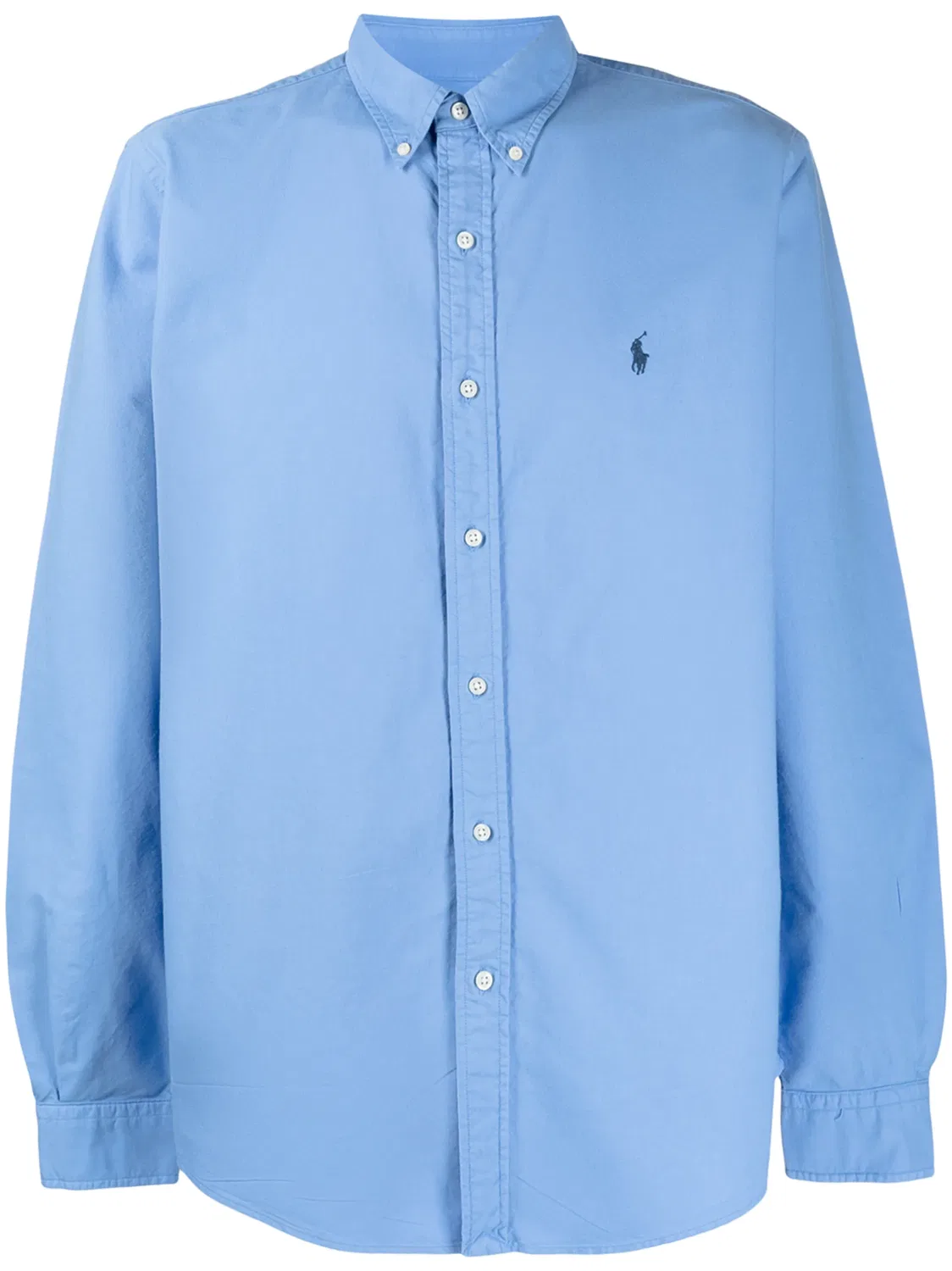 Рубашка с пуговицами из хлопка Polo Ralph Lauren, синий
