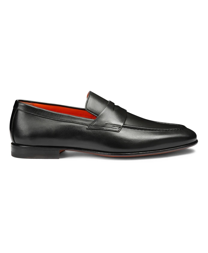 

Классические кожаные тапочки Santoni, черный