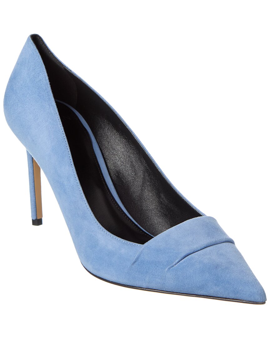 Тонкие замшевые туфли Alexandre Birman Ally 85, синий