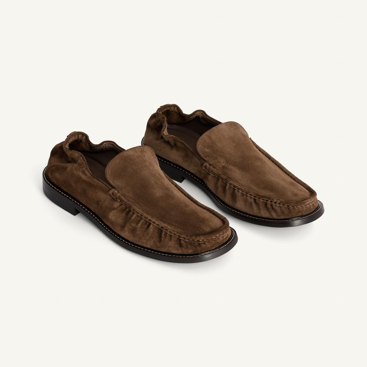 

Лоферы Zara Leather, коричневый