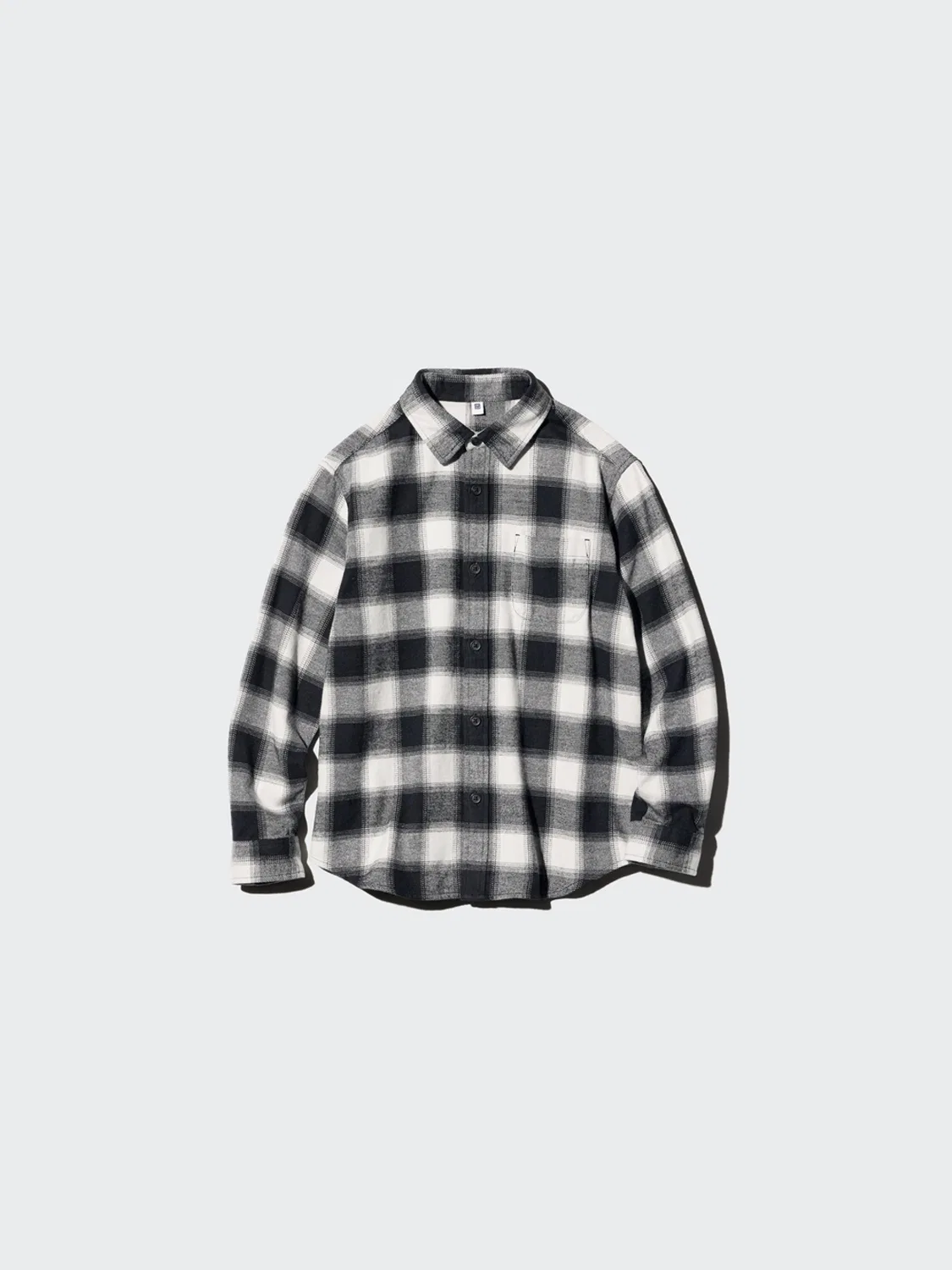 Детская рубашка в клетку с длинным рукавом Uniqlo, розовый — фото 2