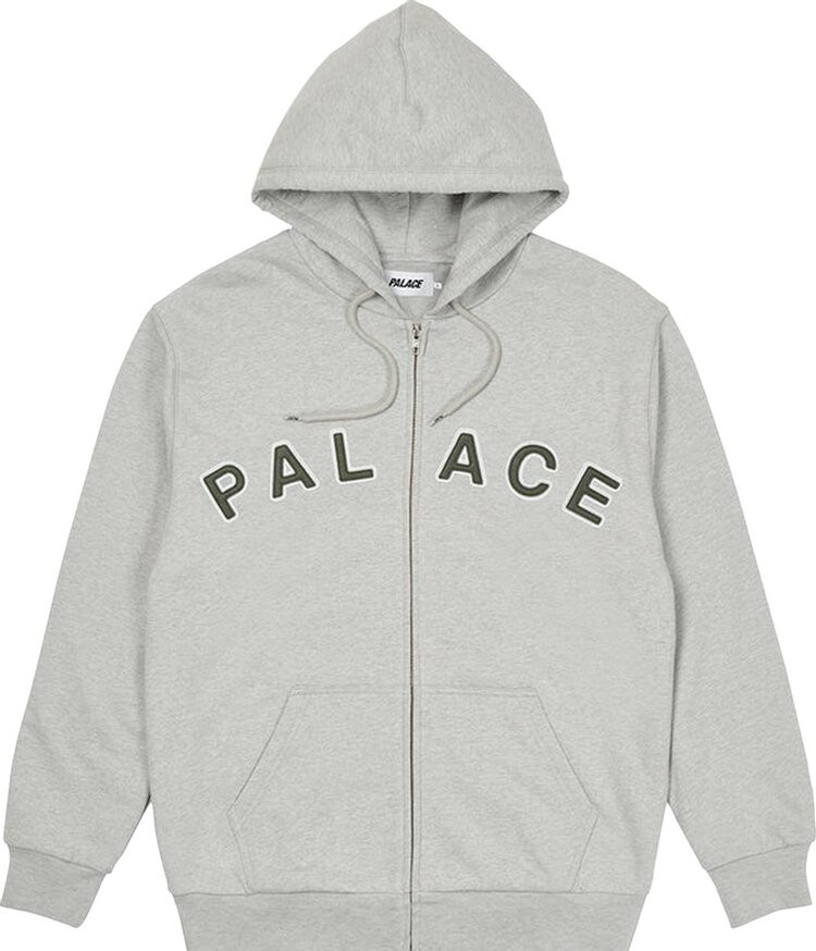 

Толстовка Palace Felt Letters Zip Hood 'Grey Marl', серый