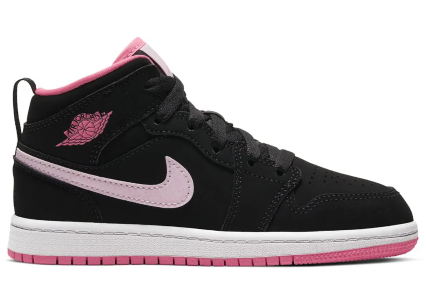 Детские кроссовки Lifestyle Jordan 1 Mid Jordan, Black/Digital Pink/White/Pink Foam
