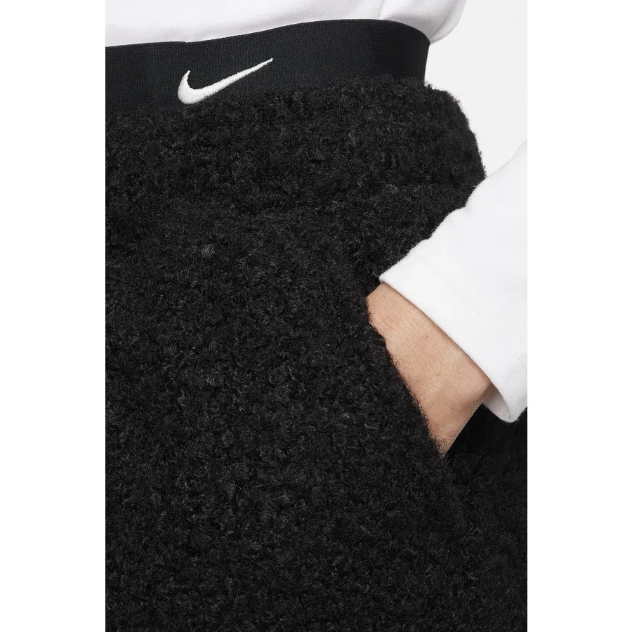 Спортивные брюки женские с высокой посадкой из флиса Nike Sportswear Collection Sherpa, Черный — фото 3