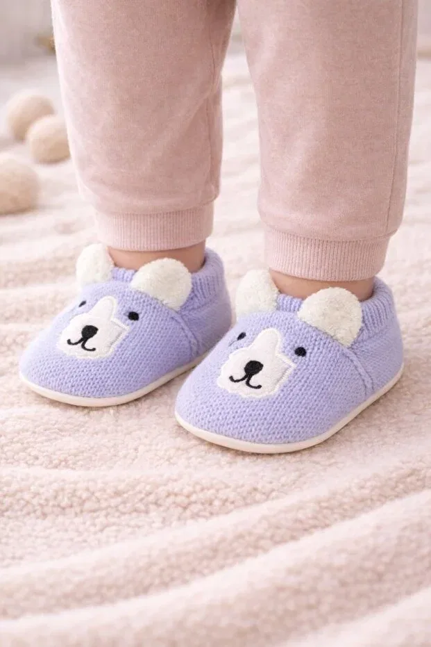 Детские пинетки для новорожденных с рисунком Kindo Baby, Blue — фото 2