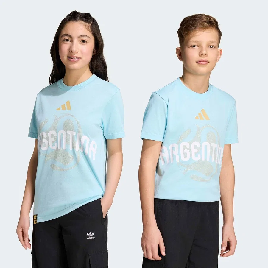Детская футболка с длинным рукавом adidas Аргентина, Синий