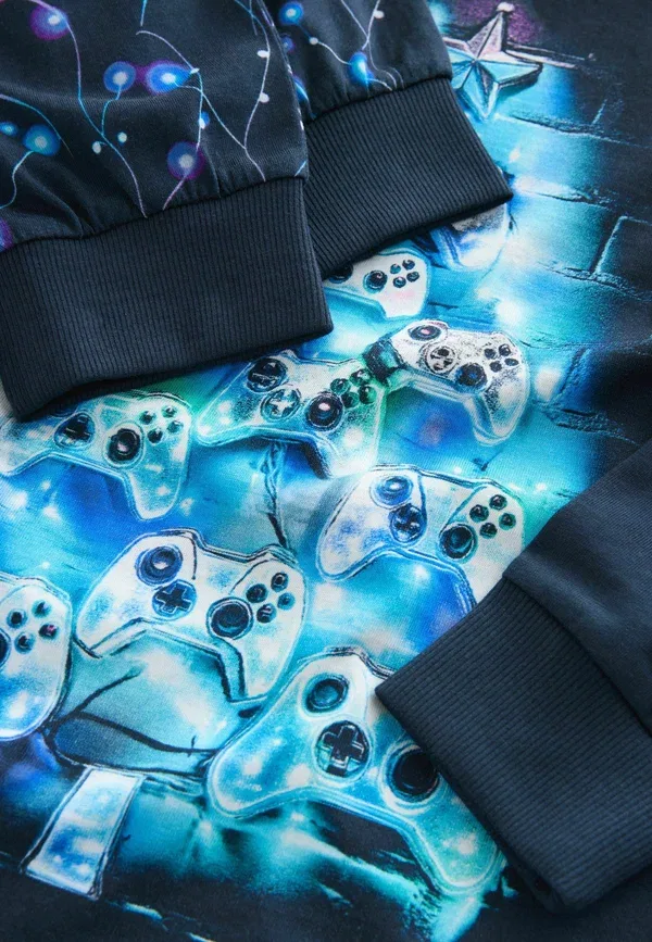 Комплект пижамный с принтом Regular Fit Next, Navy Blue Gamer Tree, темно-синий — фото 3