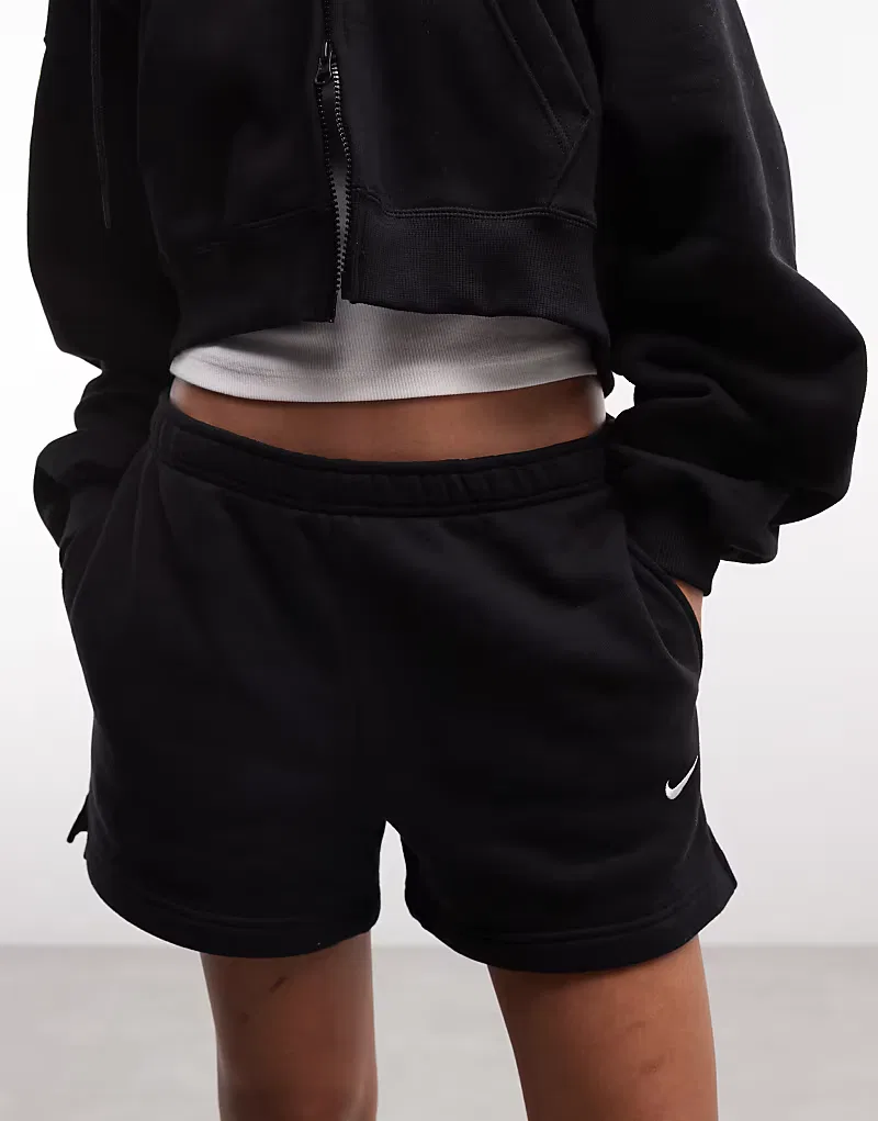 Шорты Nike Studio Fleece Midweight Short, черный — фото 3