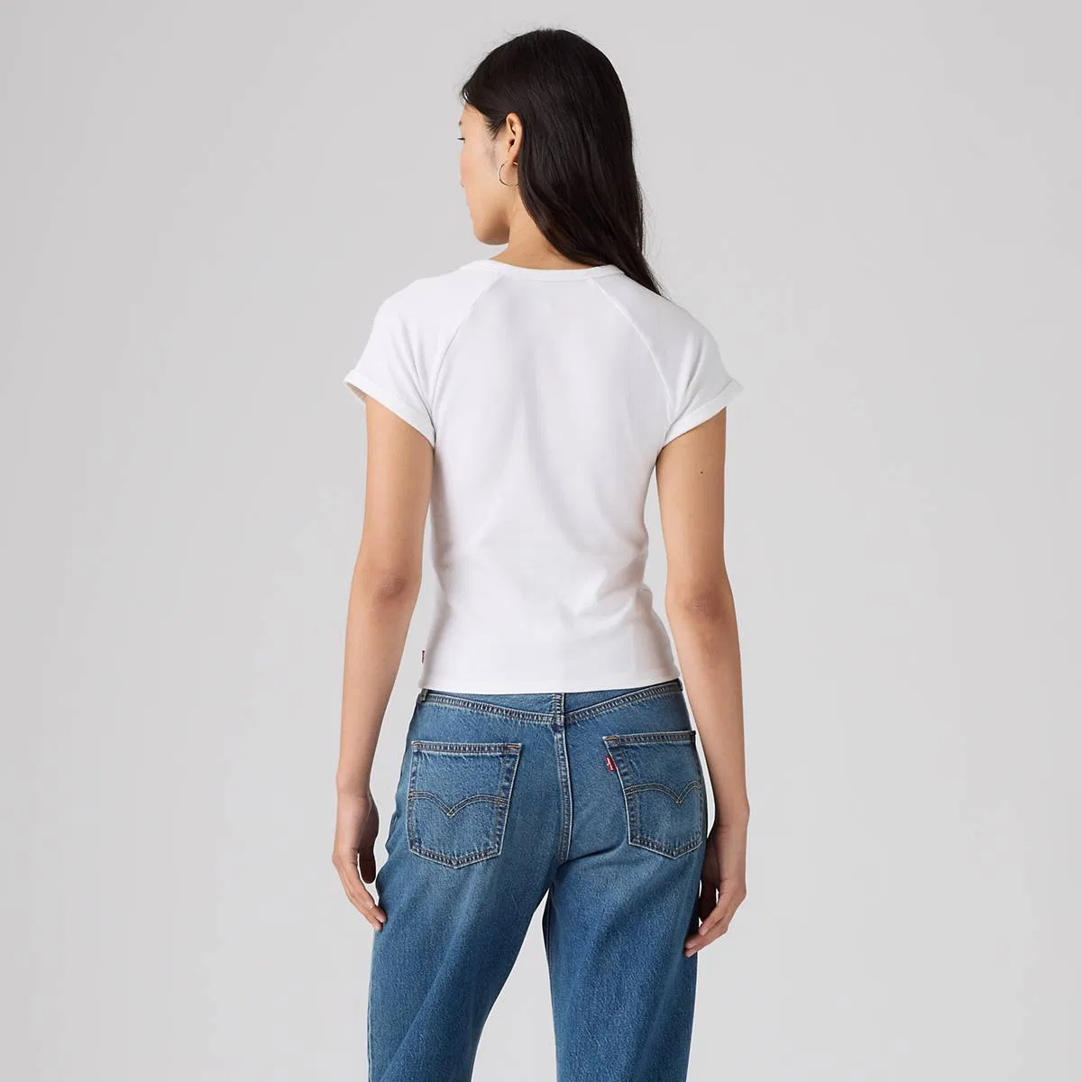 Футболка-Реглан Graphic Riley Levi's, Pearl Embellished Sh - White — фото 4