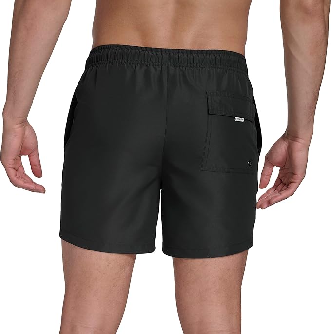 Плавательные шорты Calvin Klein Volley Quick Dry Lightweight Block Logo, черный — фото 4