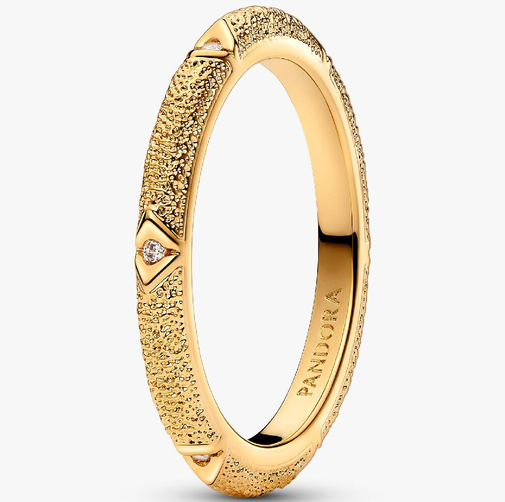 

Кольцо Pandora ME Texture & Stones, золото