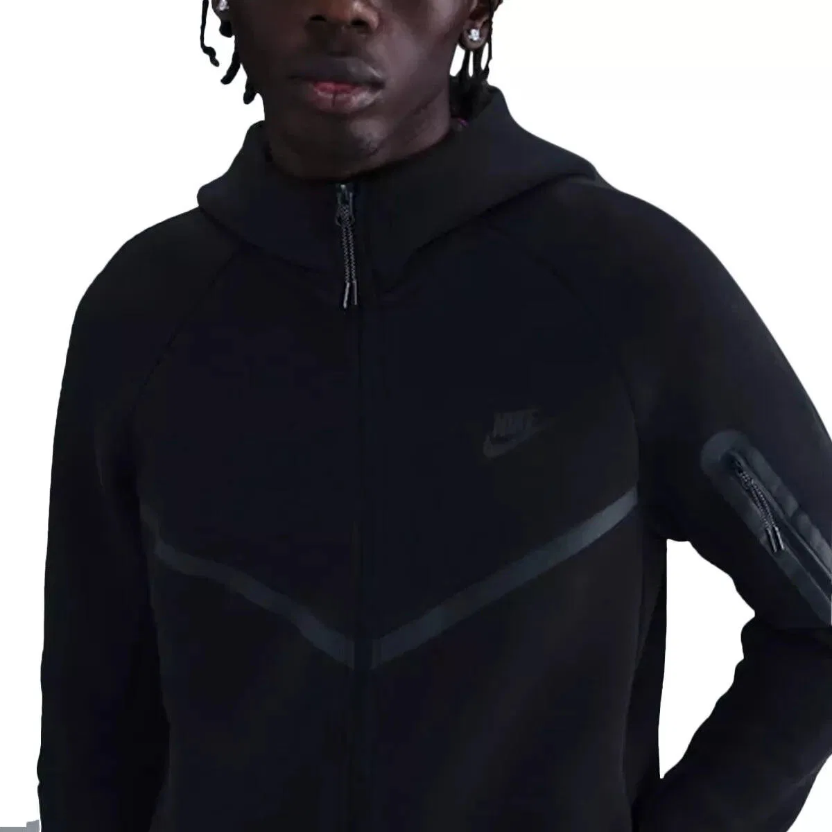 Мужское худи Tech Fleece Windrunner Nike, Schwarz — фото 3