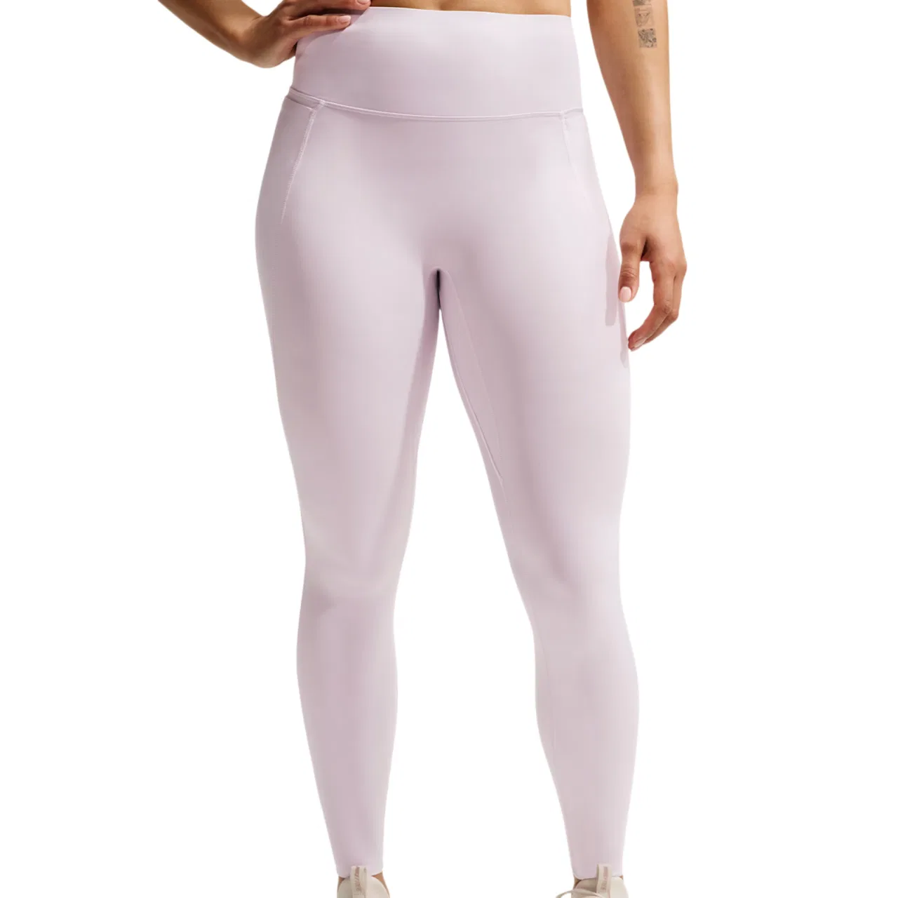 Женские леггинсы с высоким поясом, 7/8, с карманами, Dri-FIT, Nike, Bleached Lilac/Amethyst Wave/Pink Rise