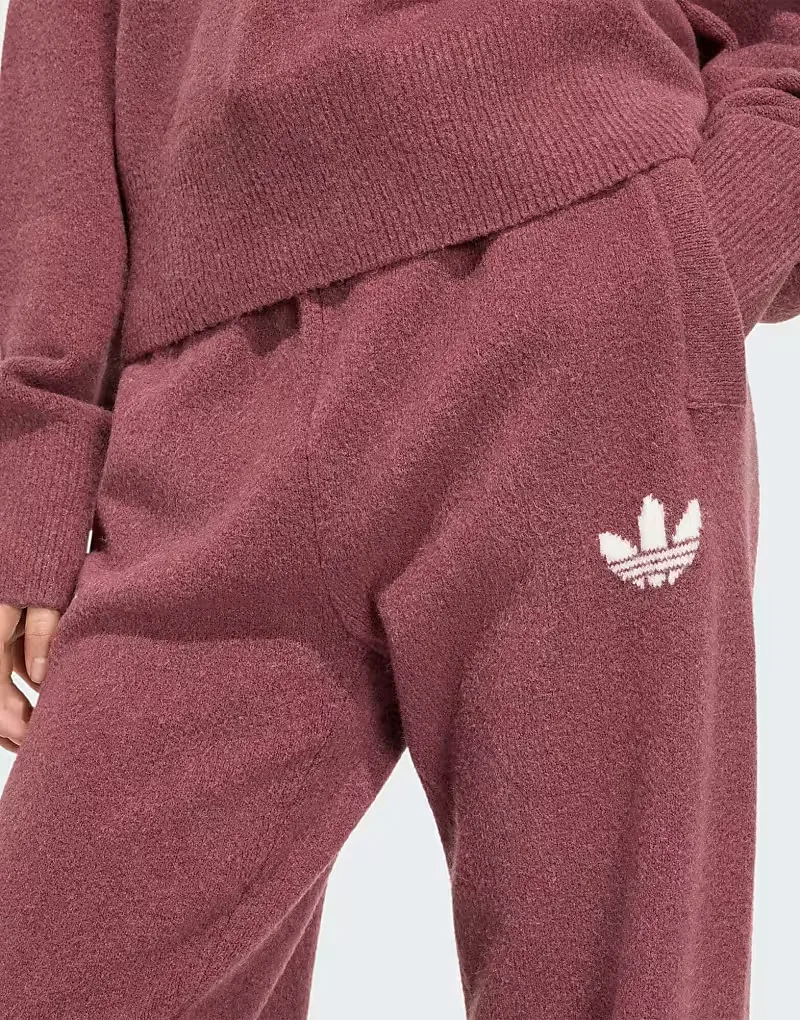 Трикотажные брюки Adidas Originals Essentials, бордовый — фото 3