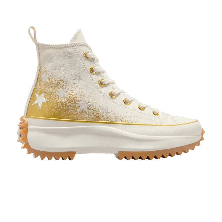 

Кроссовки Converse Wmns Run Star Hike Platform High Gold & Embroidered Stars, кремовый