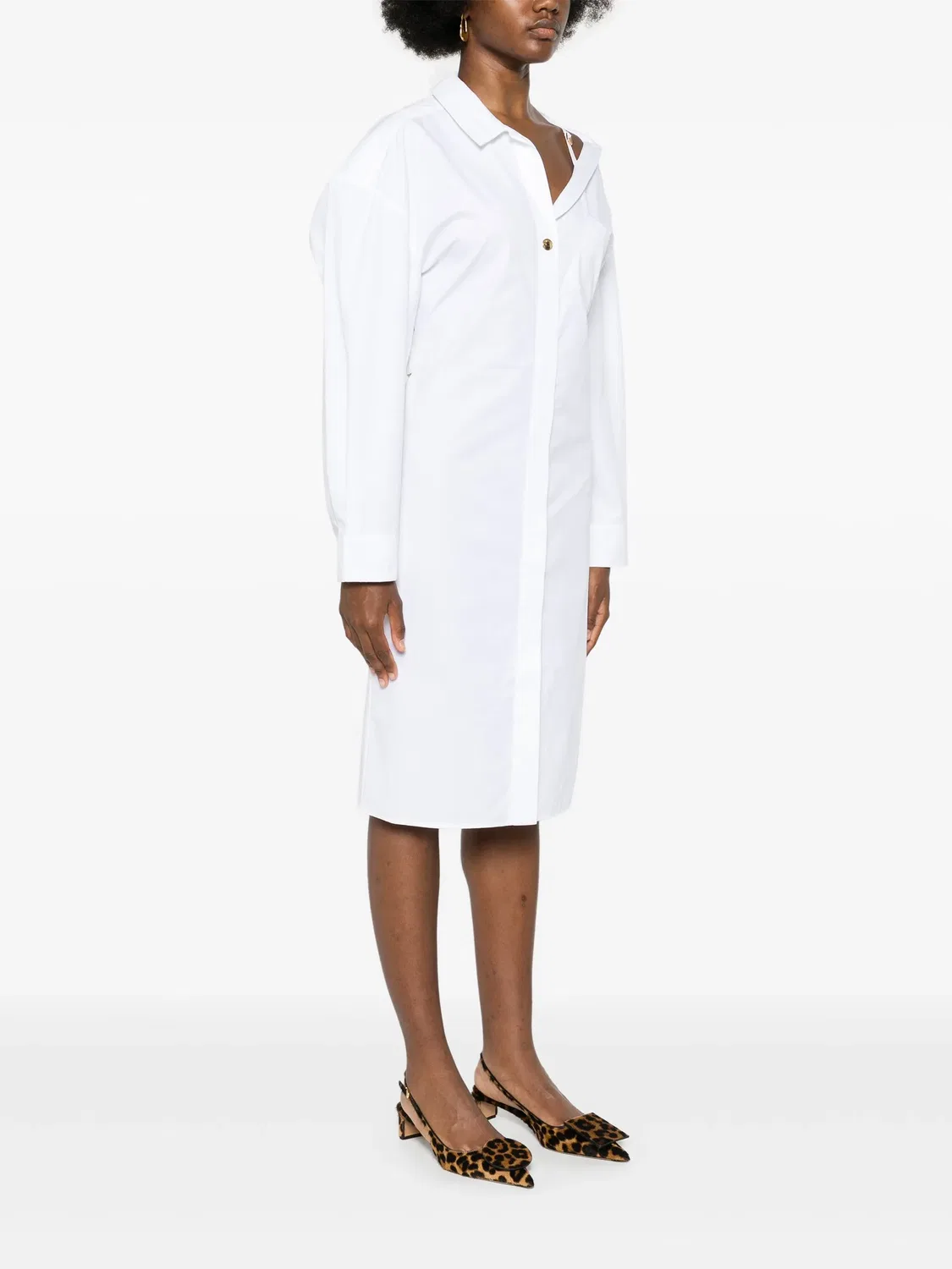 Платье La Robe Chemise Jacquemus, белый — фото 4
