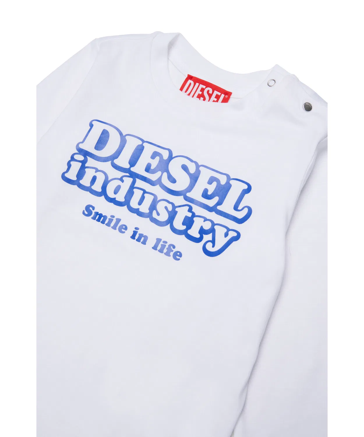 Детская футболка с длинным рукавомс принтом TLODIMB DIESEL, White — фото 3