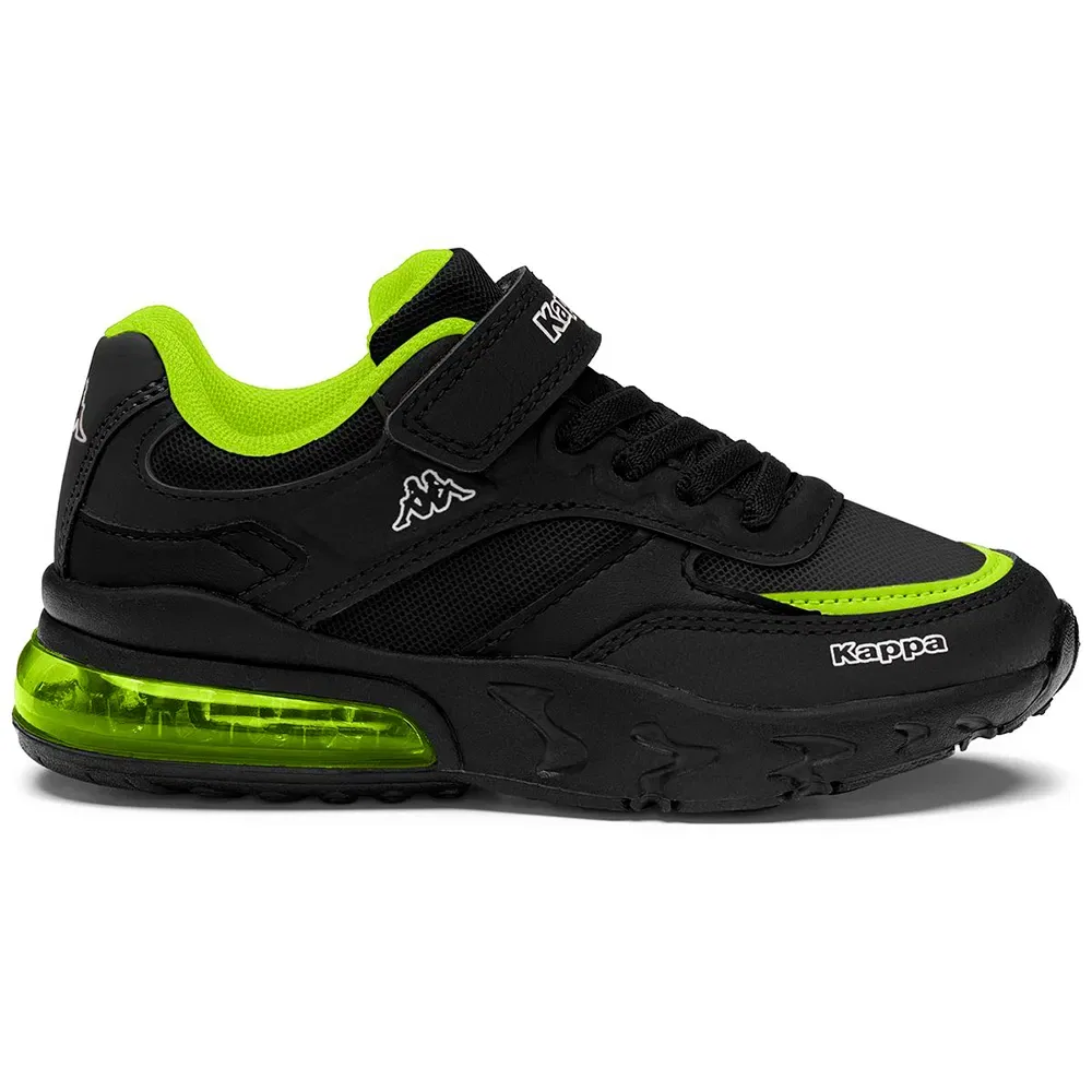 Детские кроссовки для девочек с липучками Kappa Logo Saigon EV, Black