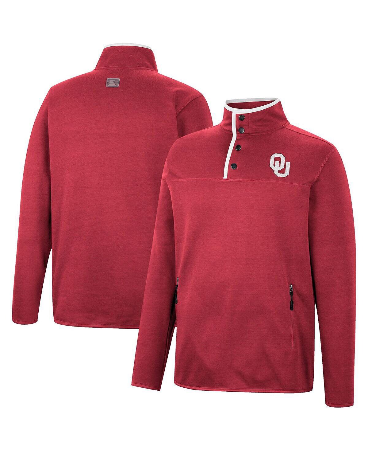 

Мужская темно-красная куртка oklahoma sooners rebound quarter-snap Colosseum