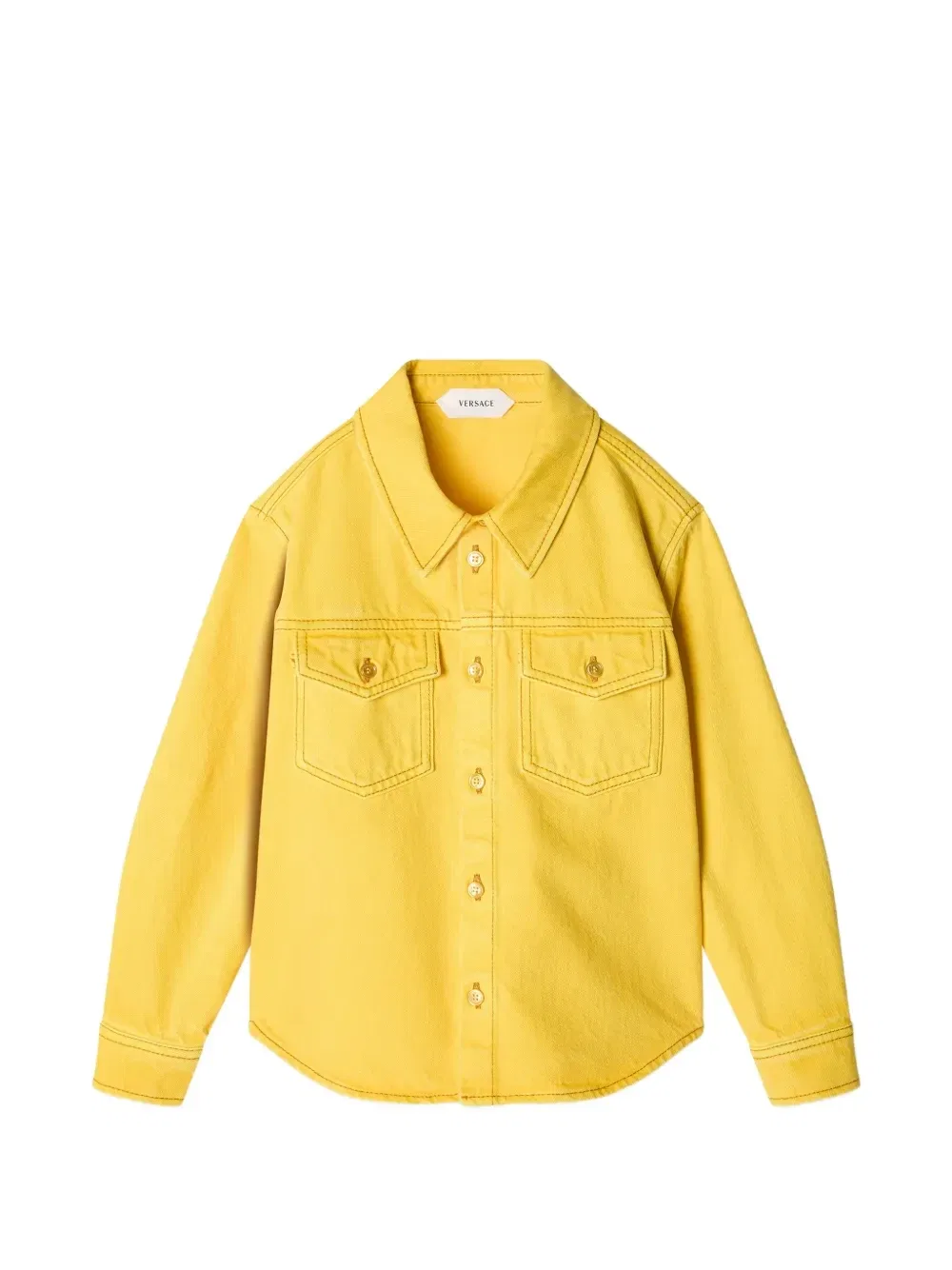 Джинсовая рубашка Versace Kids, желтый
