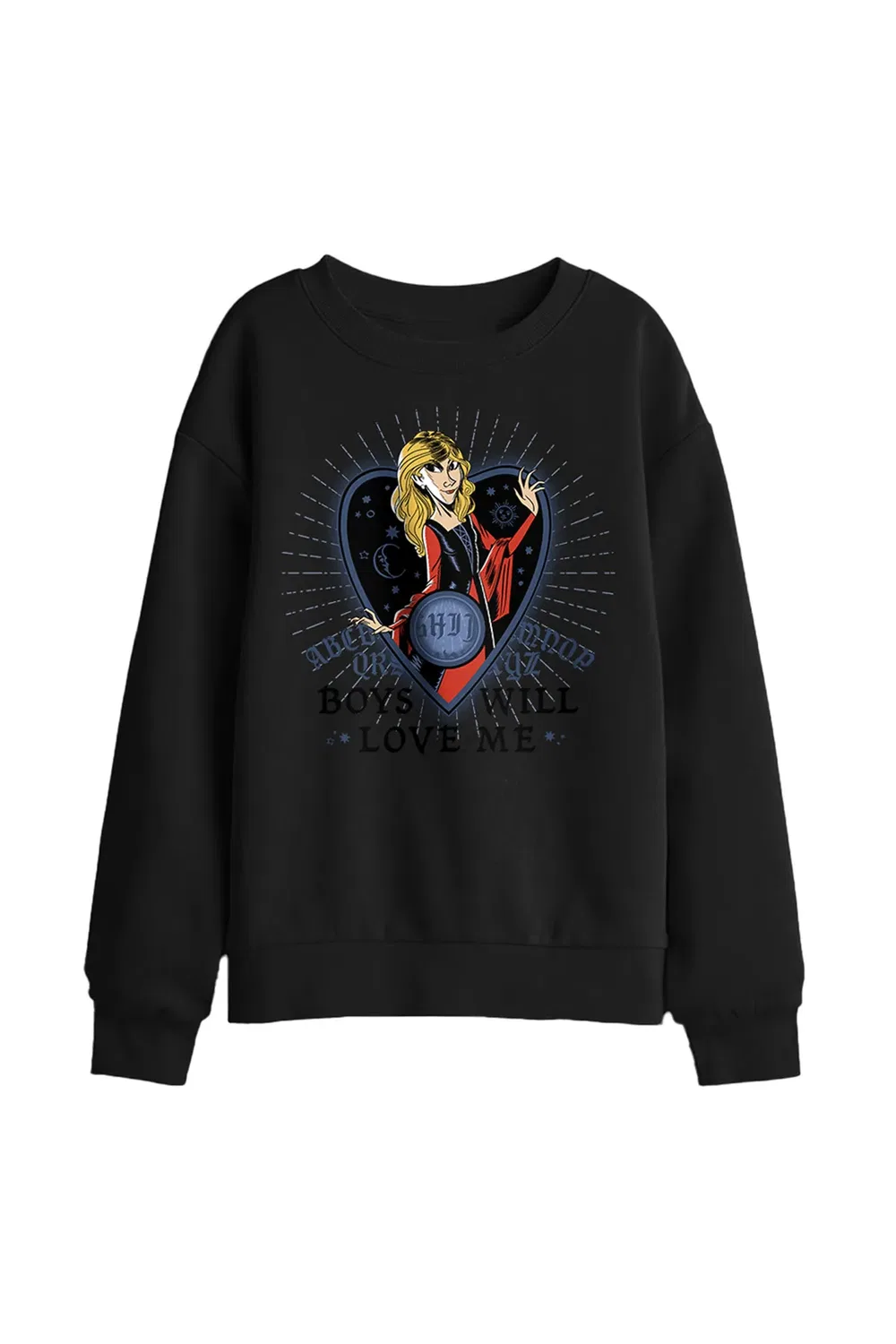 Детский свитшот с принтом Hocus Pocus Sarah Sanderson Disney, Black