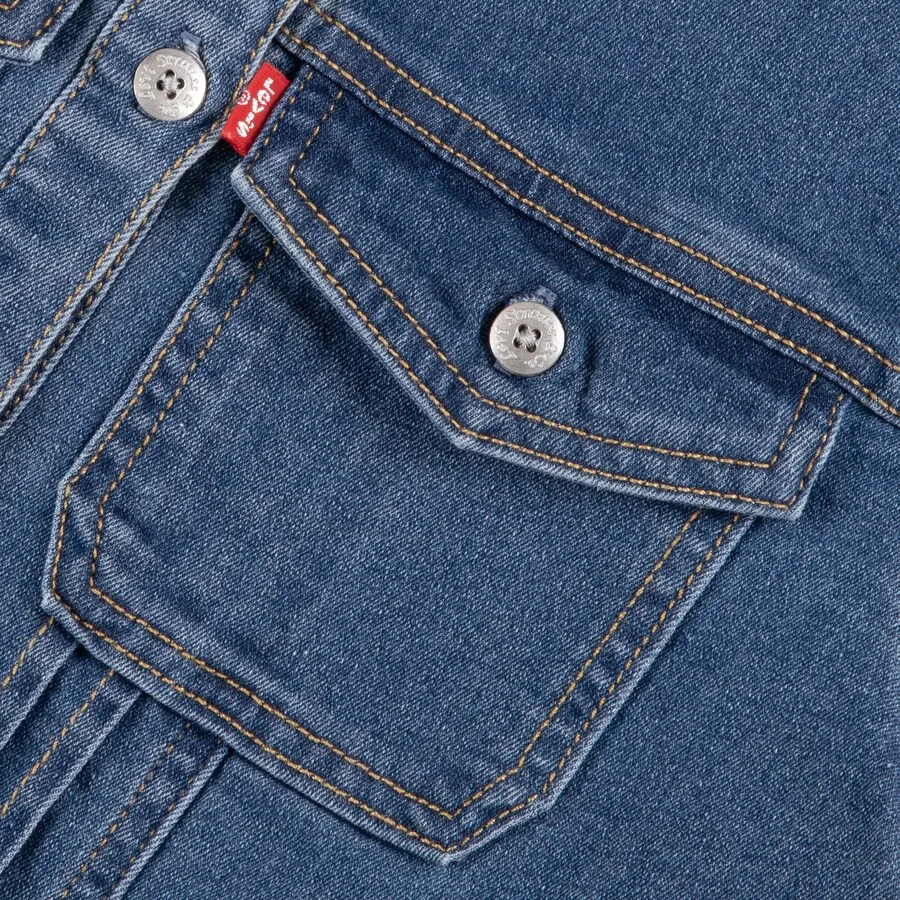 Детское платье Levi's Kids синего цвета — фото 3