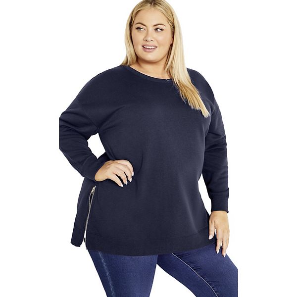 

Женская футболка-лонгслив Jade Plus Size с молнией Avenue, Navy, Зеленый, Женская футболка-лонгслив Jade Plus Size с молнией Avenue, Navy
