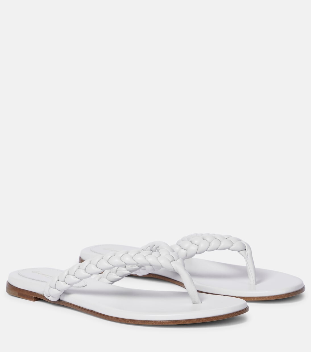 Босоножки tropea из кожи с ремешками Gianvito Rossi, белый