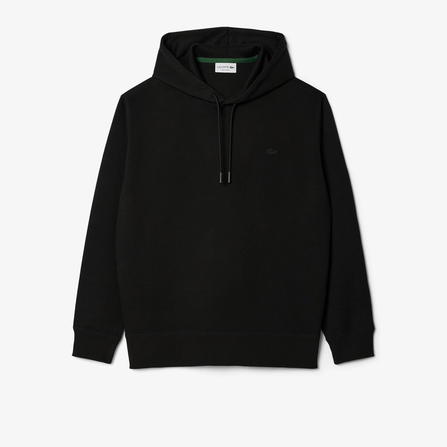 Толстовка Lacoste, официальная толстовка из пике, однотонная худи, мужская, черный — фото 3