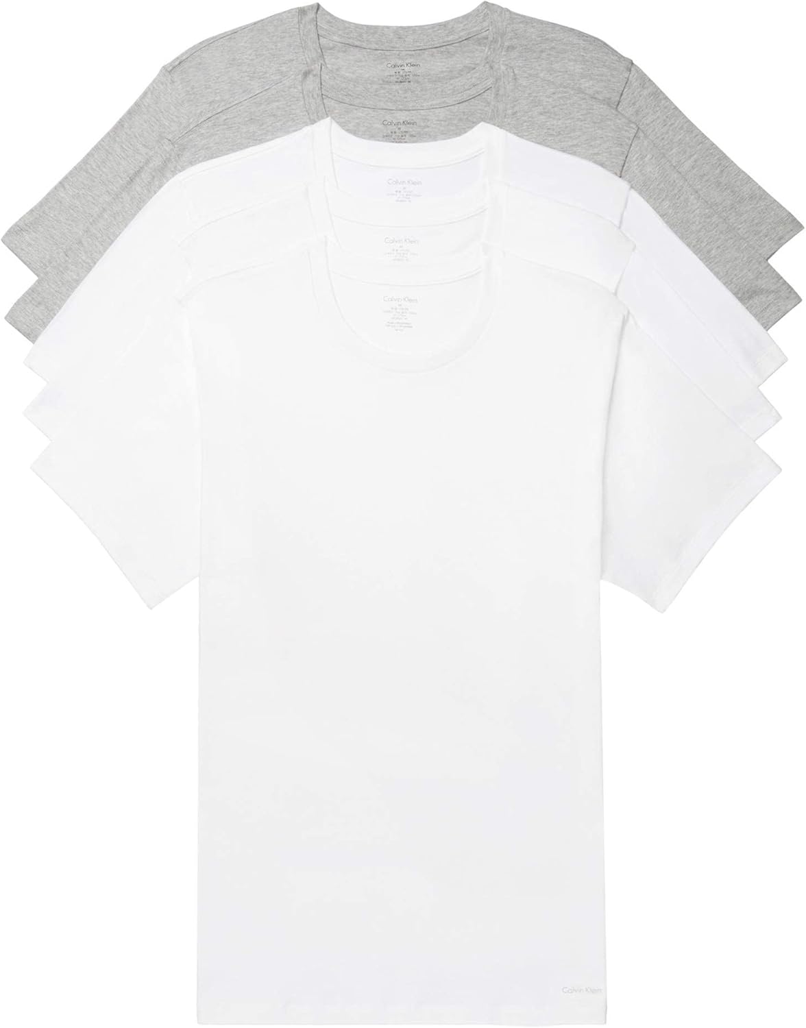 

Комплект из 5 мужских классических хлопковых маек Calvin Klein, 3 White, 2 Grey Heather Crewneck
