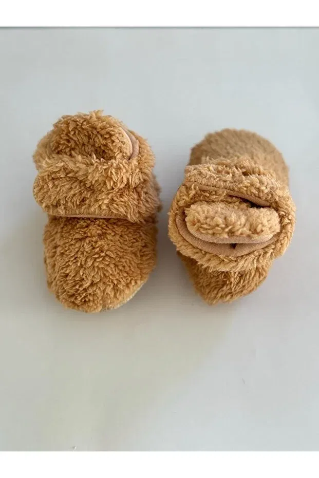 Детские нескользящие пинетки-тапочки для дома Baby, Tan Color — фото 3