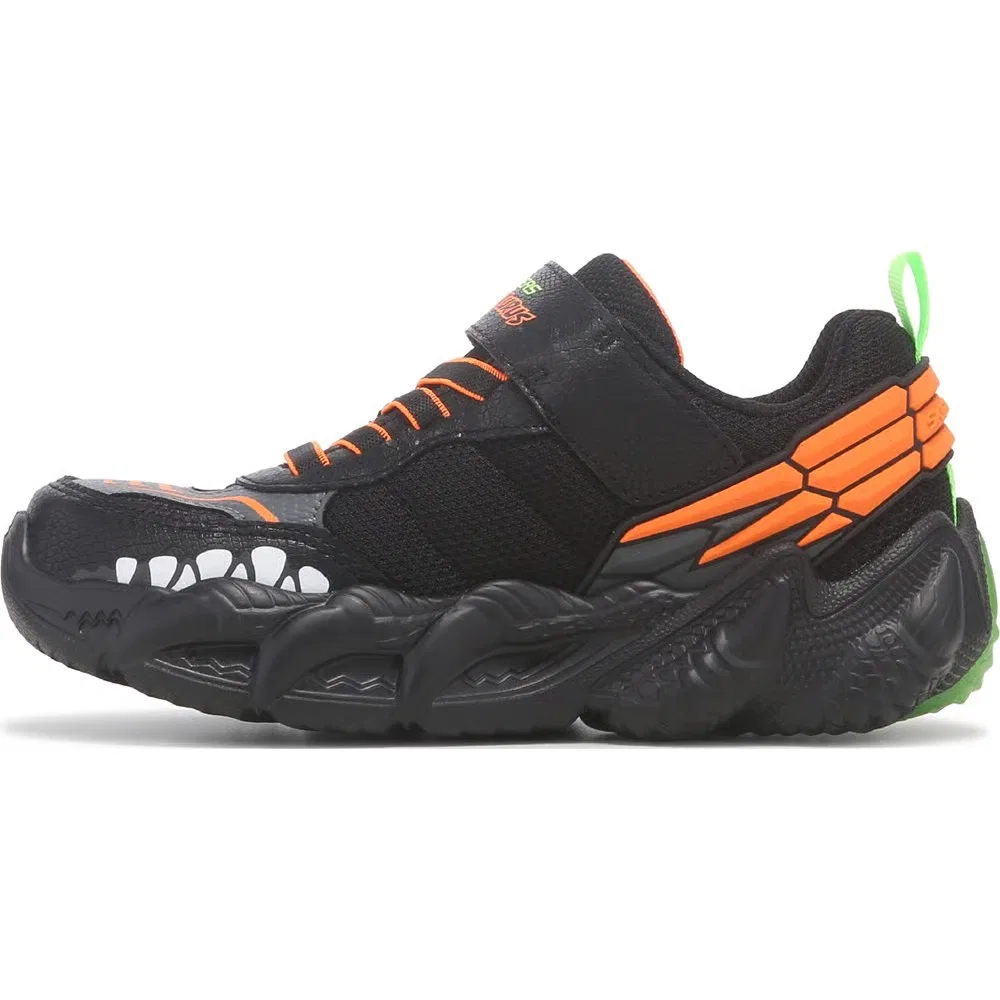Детские кроссовки Skech-O-Saurus 3.0 со светящимися элементами Skechers, Black Lime — фото 3