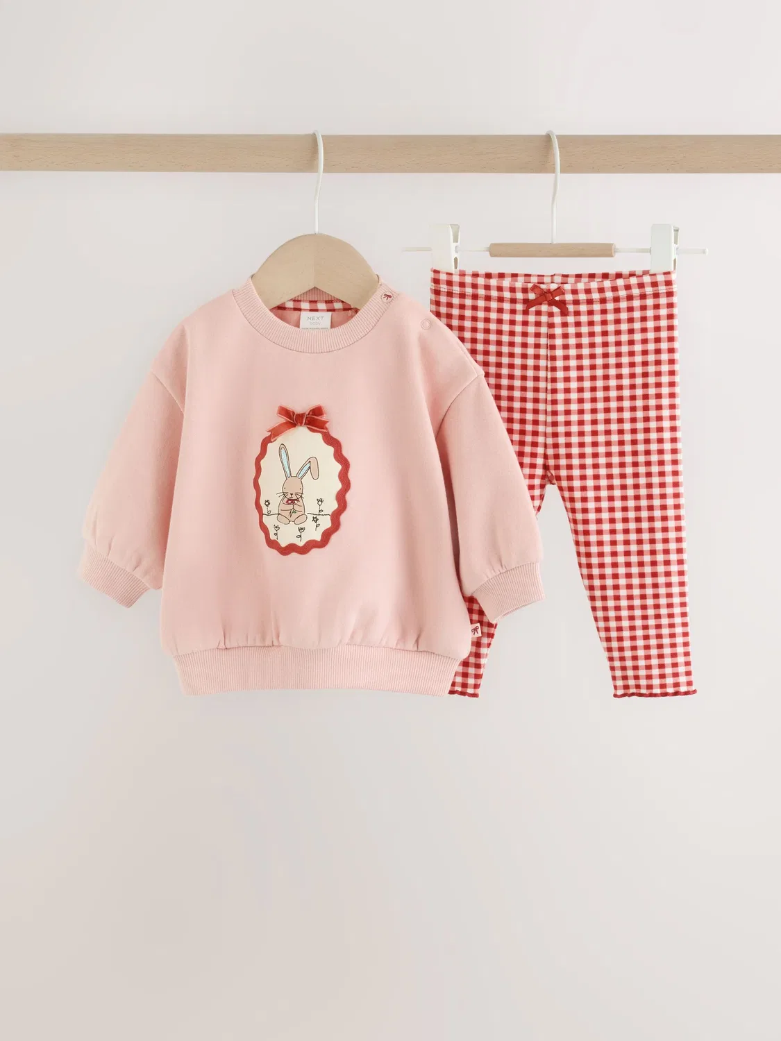 Next Комплект из спортивного топа и леггинсов Pink Bunny (0 мес.-2 года) — фото 4