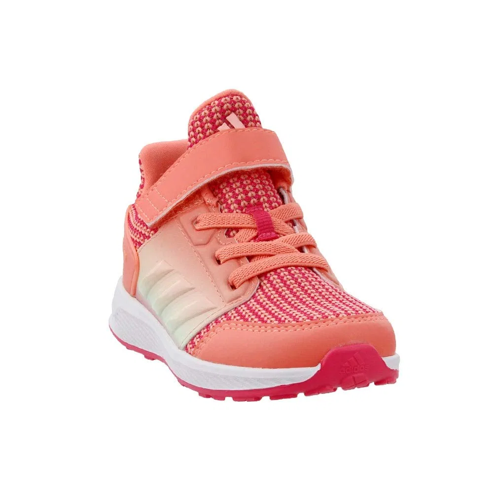 Детские кроссовки для девочек с принтом Rapidarun El Adidas, Real Pink White Coral Chalk — фото 2