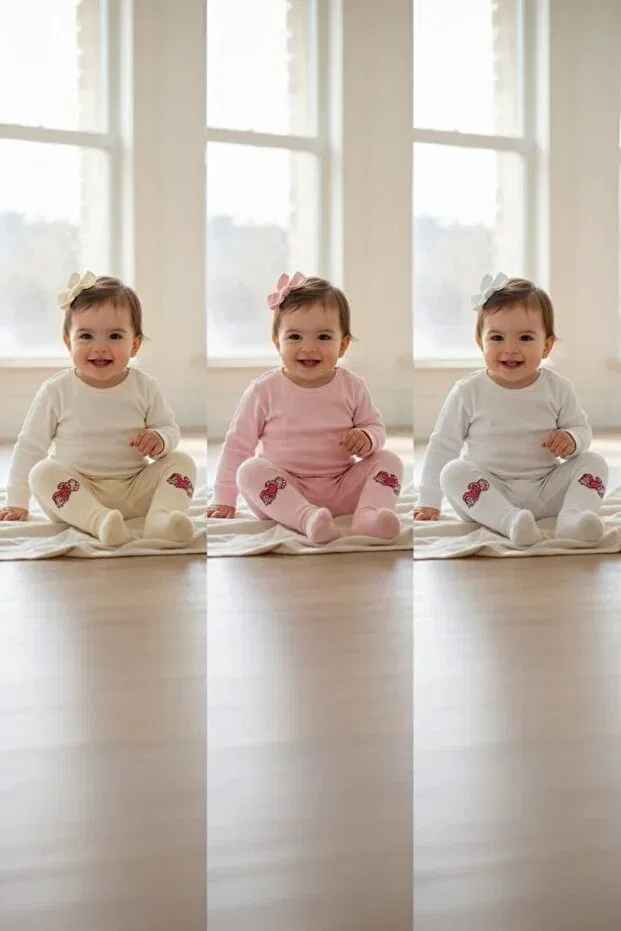 Детские колготки для девочек с принтом 3 шт Amélio Kids, Multicolor — фото 3