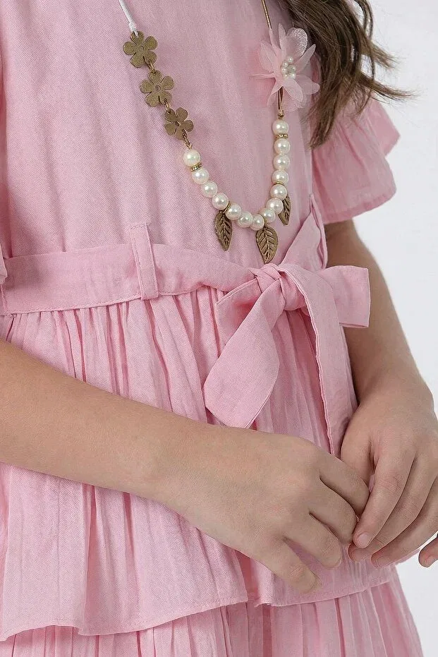 Детское платье для девочек хлопковое Zaziko Kids, Pink — фото 4