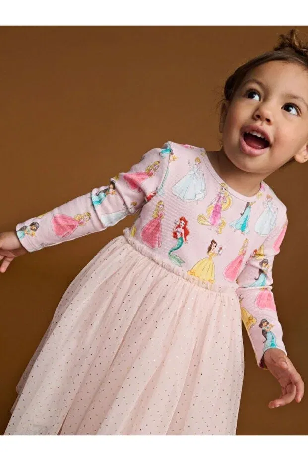 Детское платье для девочек с принтом Next Baby, Pink — фото 2
