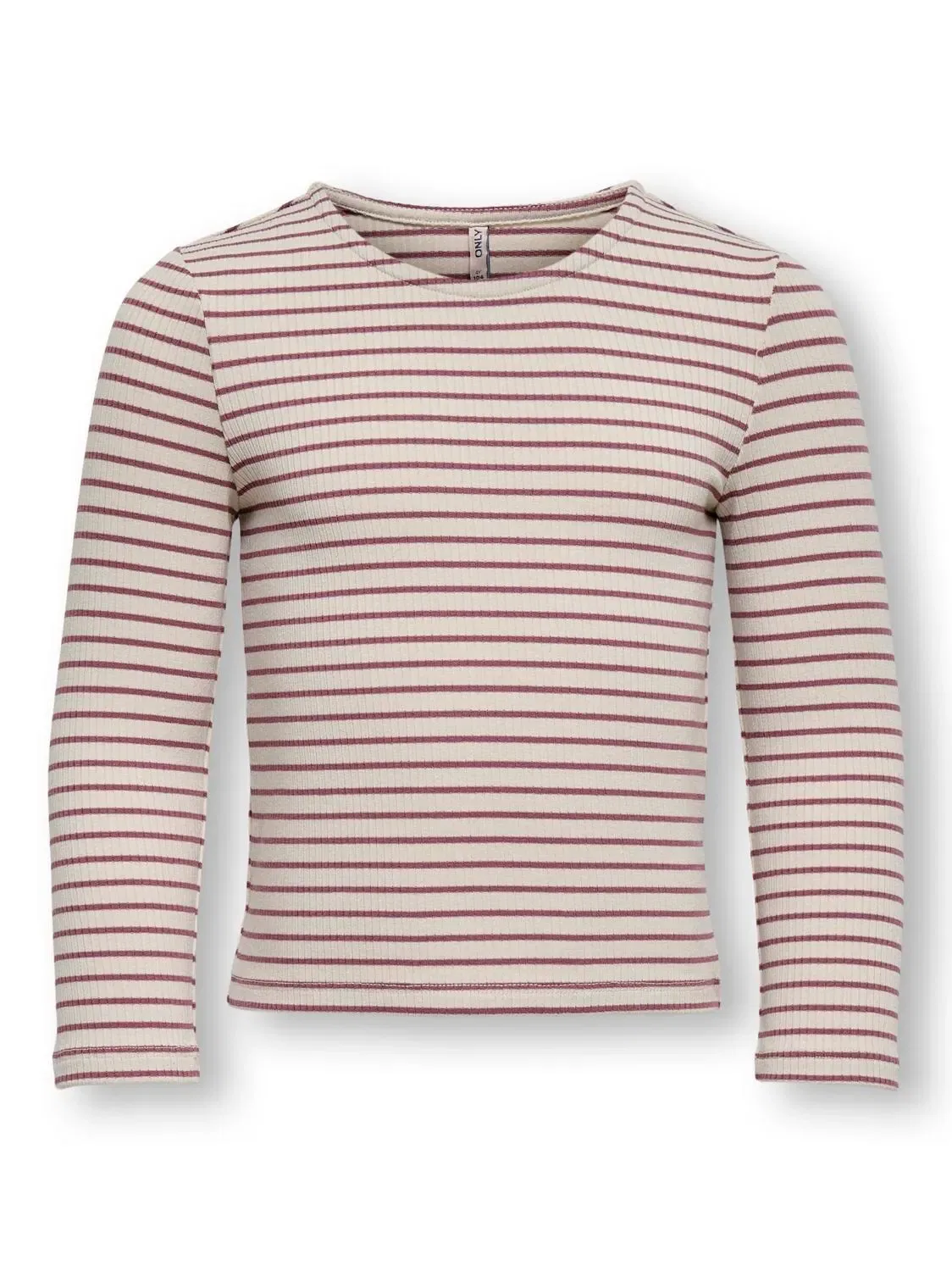 Лонгслив в рубчик с длинным рукавом Kmgmaude Mini Kids Only, овсяный