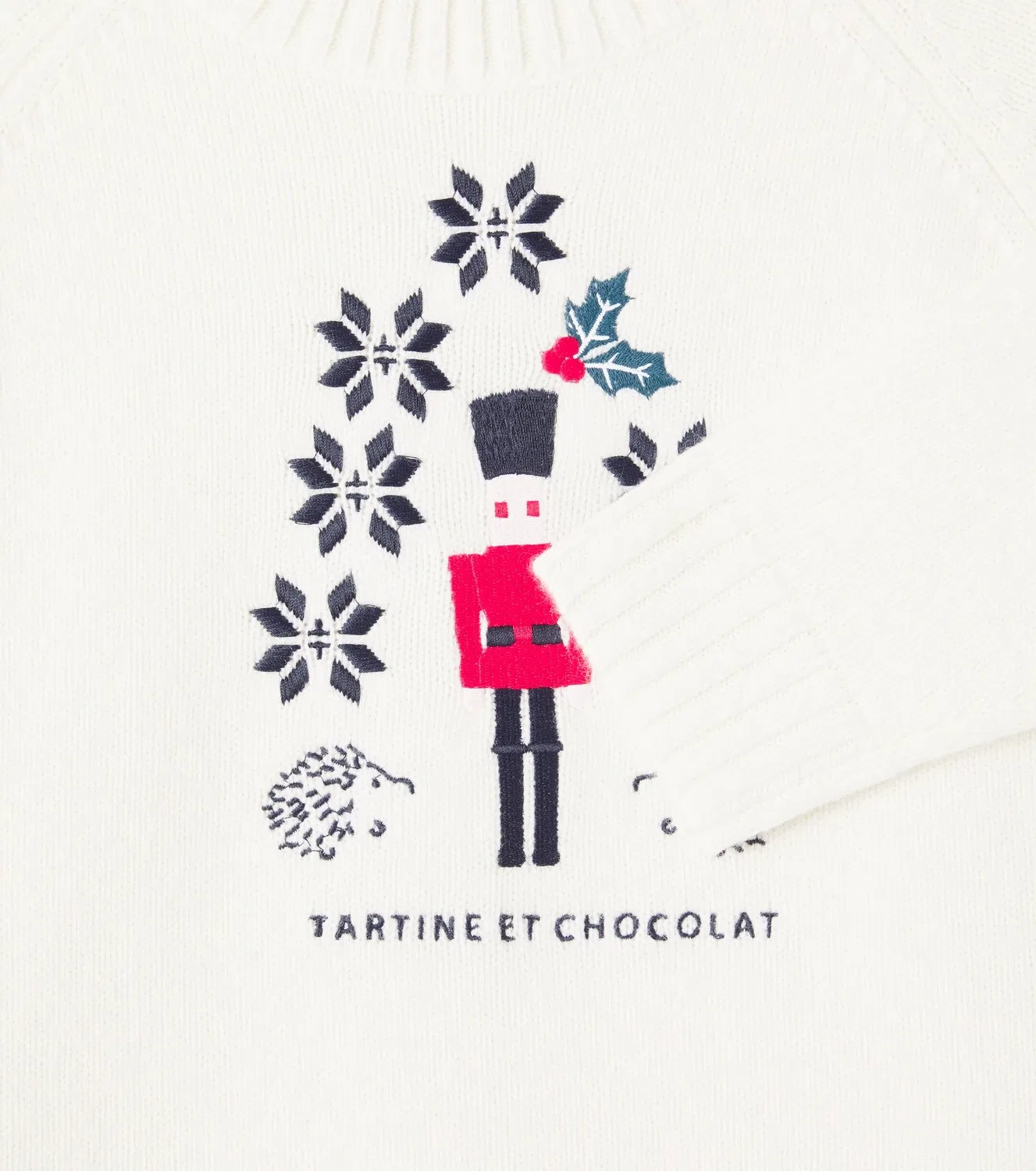 Джемпер из шерсти с круглым вырезом Tartine Et Chocolat, белый — фото 2