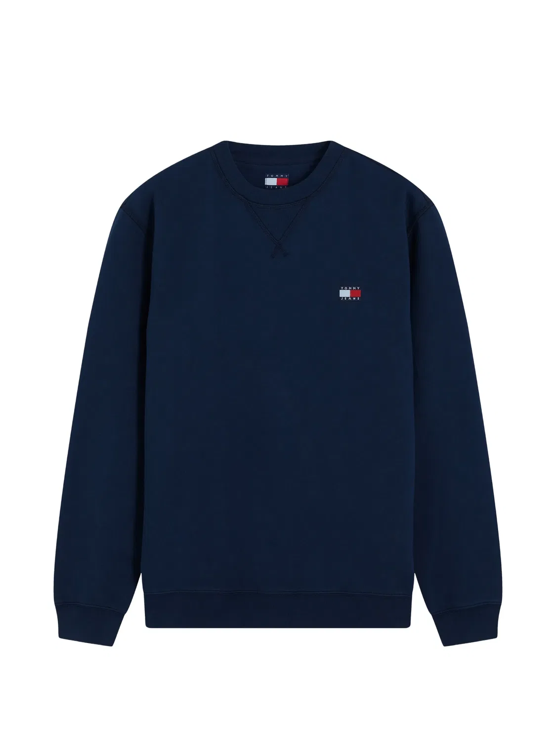 Свитер с круглым вырезом и нашивкой с логотипом Tommy Hilfiger, синий