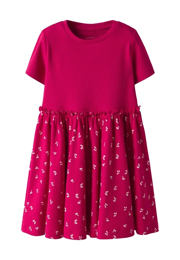 Платье-свитер хлопковое Nmfhaisy ss dress pb - jumper dress Name It, rot, цвет rot
