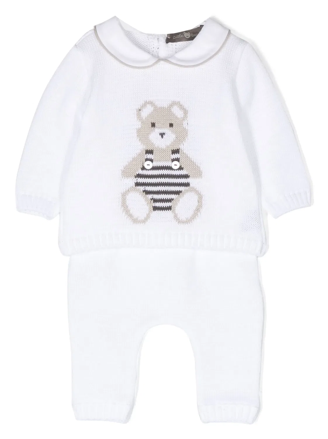 Вязаные хлопковые брюки Little Bear, белый