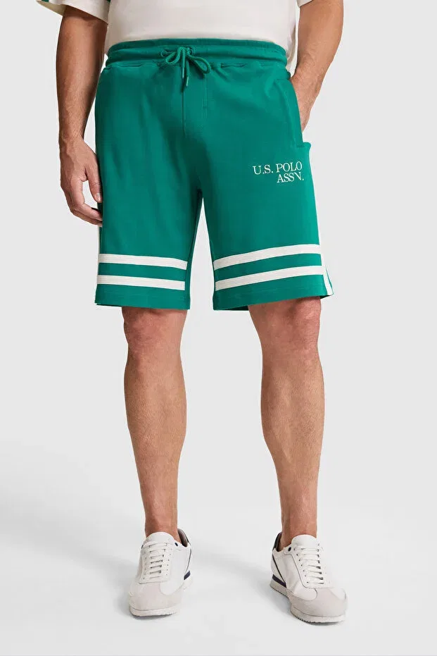 Мужские шорты с принтом U.S. Polo Assn., Dark Green — фото 2