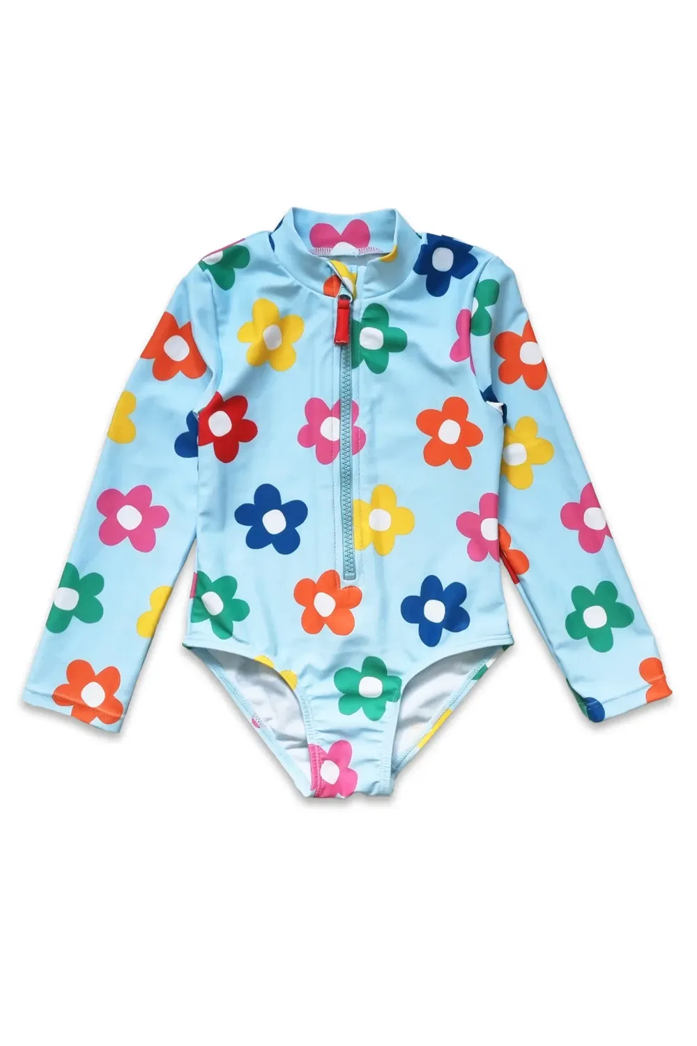 Детский купальник с длинным рукавом Rainbow Bloom Print Toby Tiger, Multi